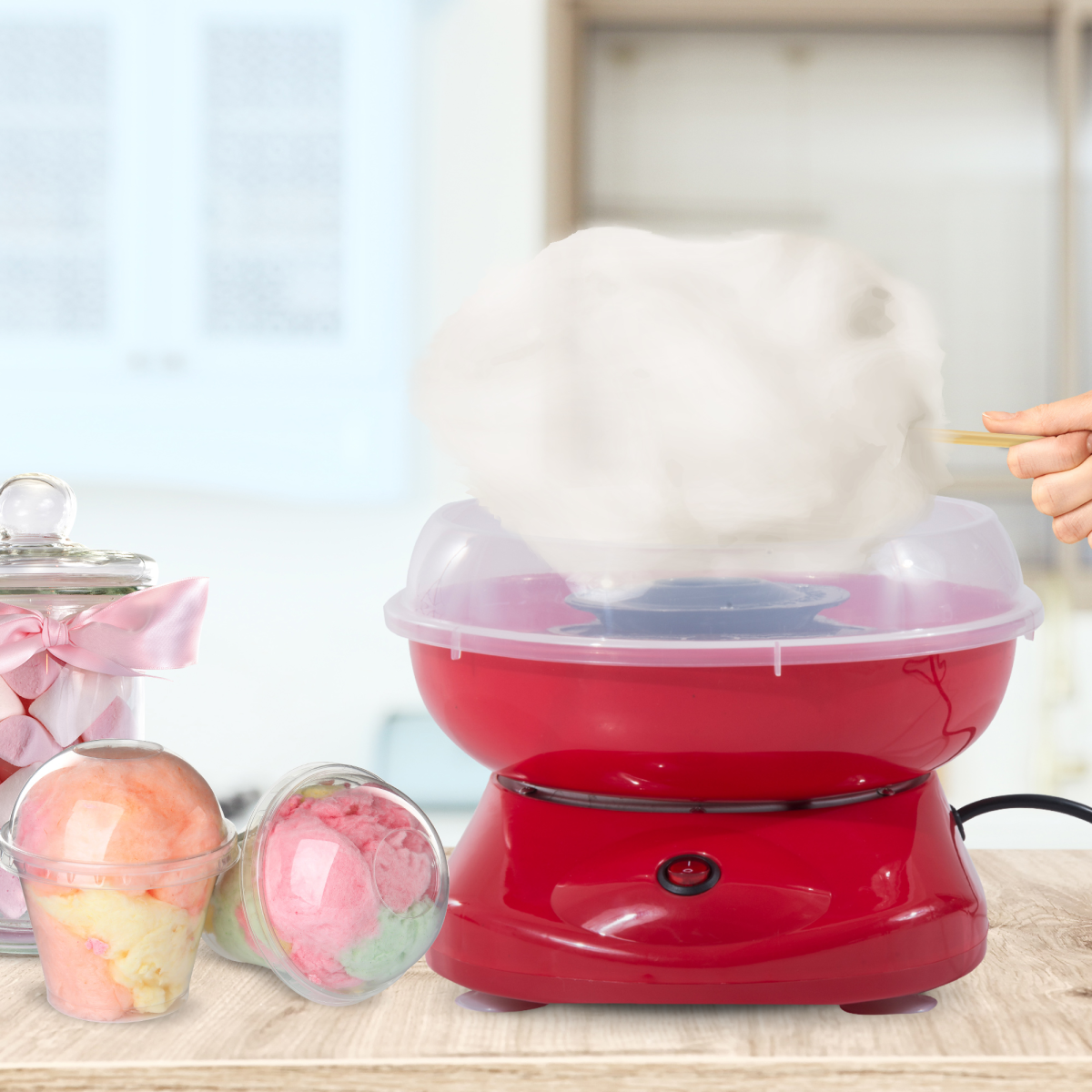 Candy Floss Machine, 450W-Red