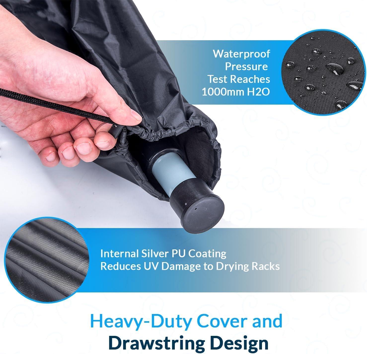 50m Rotary Clothesline Cover with Metal Spike - Weatherproof & Durable