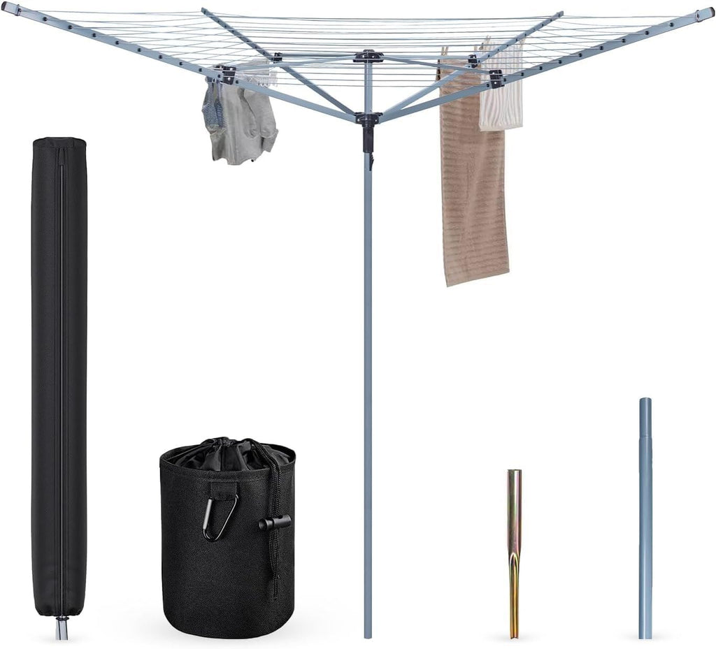 50m Rotary Clothesline Cover with Metal Spike - Weatherproof & Durable